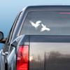 Express Yourself Fighting Pheasants (Black - Facing as Shown - 2XL) Decal Sticker - Upland Game Bird Collection view 2