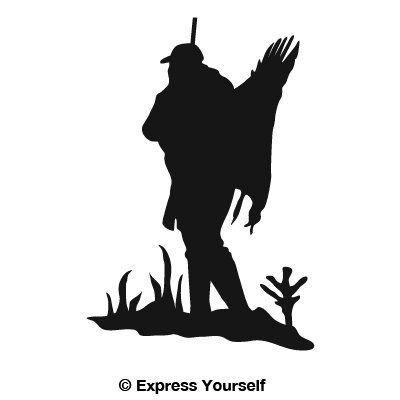 Express Yourself Products Taking Tom Home (Black - Reverse Image - Large) Decal Sticker - Upland Game Bird Collection