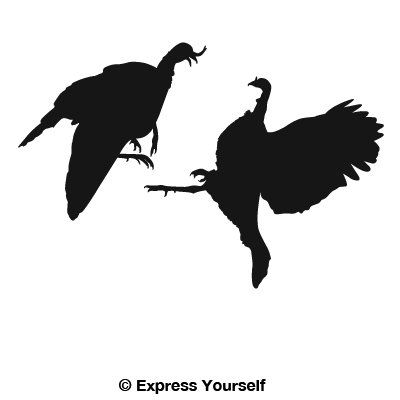 Express Yourself Attacking Toms (Black - Reverse Image - 2XL) Decal Sticker - Upland Game Bird Collection