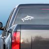 Express Yourself Products Chinook Salmon Leap (White - Reverse Image - 3XL) Decal Sticker - Freshwater Fish Collection view 2