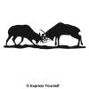 Express Yourself Products Elk Battle Mural (Black - Facing as Shown - 3XL) Decal Sticker - Big Game Collection view 1