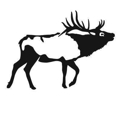 Express Yourself Products Bull Bugle Elk (Black - Facing as Shown - 3XL) Decal Sticker - Big Game Collection
