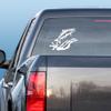 Express Yourself Heading Upstream Salmon (Black - Reverse Image - XL) Decal Sticker - Freshwater Fish Collection view 2