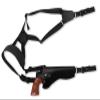 Barsony Black Leather Cross Harness Vertical Shoulder Holster for 6" 38 357 44 Revolvers view 1