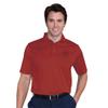 Monterey Club Men's Vertical Jacquard Texture Solid Polo Shirt #1043 (Burnt Red, Large) view 1