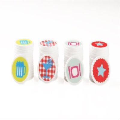 B-Token TOPLSTPR04 Printed Tokens in White with Cutlery