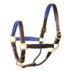 Perri's Padded Leather Halter (Havana/Blue, Horse) view 1