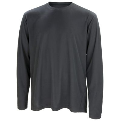 Spiro Mens Sports Quick-Dry Long Sleeve Performance T-Shirt (M) (Black)