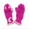 Kidorable Little Girls' Lucky Cat Gloves, Magenta Pink, Small view 1