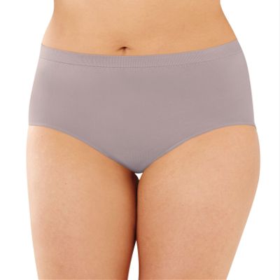 Bali Women's Comfort Revolution Seamless Brief Panty,Warm Steel,6/7