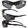 Global Vision Home Run Sunglasses Two-Toned Grey and Black Frames Flash Mirror Lens view 1