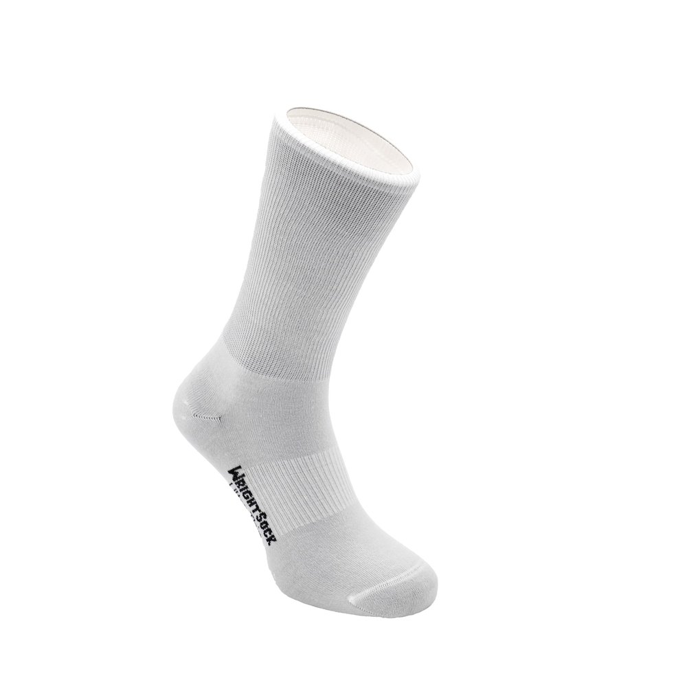 Wrightsock Ultra Thin Crew Running Socks for Men and Women - Cushioned, Eco-Friendly and Anti Blister Socks with our Contoured Foot Design - American Made with Moisture Regulation