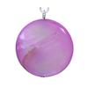 GIOLLA Silver plated 25mm Lilac Disk Clip On Earrings view 2
