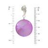 GIOLLA Silver plated 25mm Lilac Disk Clip On Earrings view 3
