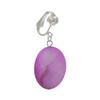 GIOLLA Silver plated 25mm Lilac Disk Clip On Earrings view 4