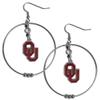 NCAA Siskiyou Sports Womens Oklahoma Sooners 2 Inch Hoop Earrings One Size Team Color view 1