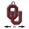 NCAA Siskiyou Sports Womens Oklahoma Sooners 2 Inch Hoop Earrings One Size Team Color view 4