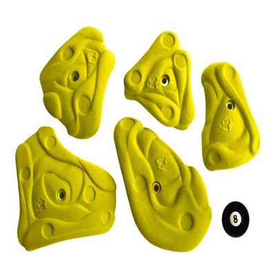 Atxarte Omaha Finger Jugs Climbing Holds, Yellow
