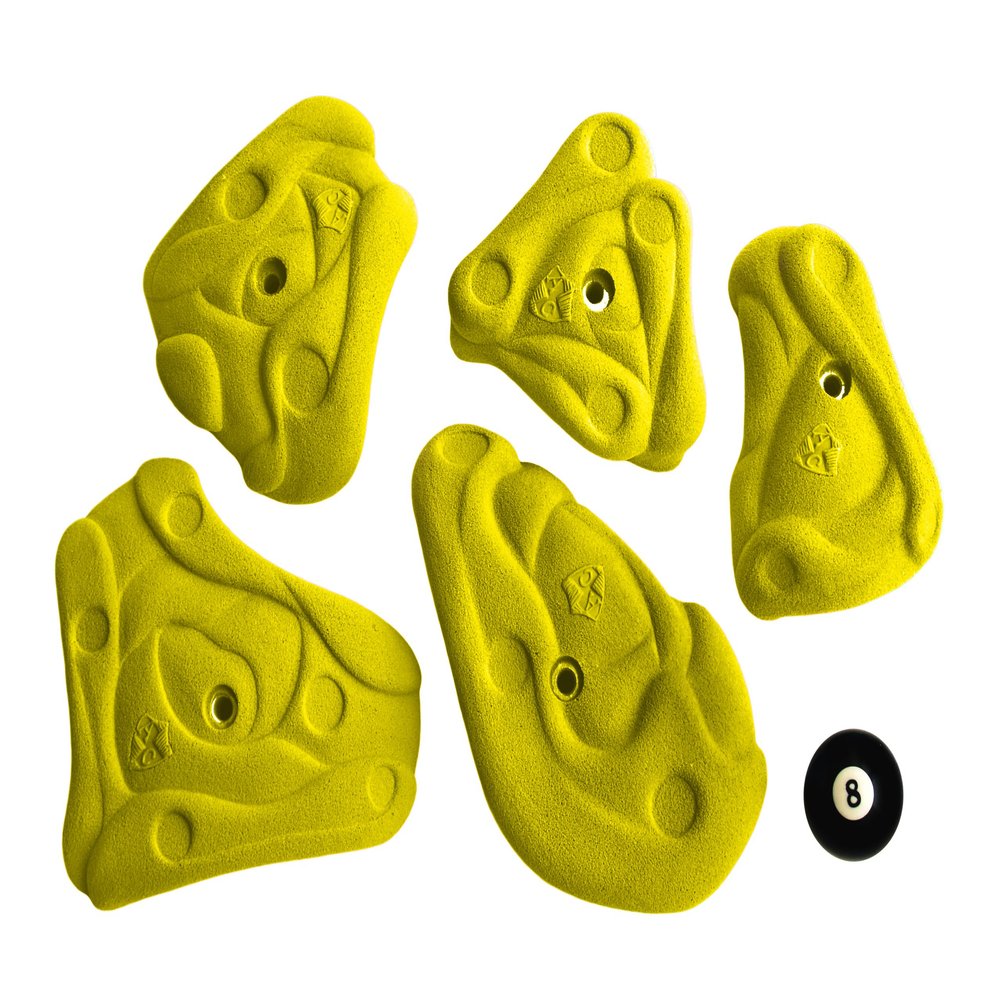 Atxarte Omaha Finger Jugs Climbing Holds, Yellow