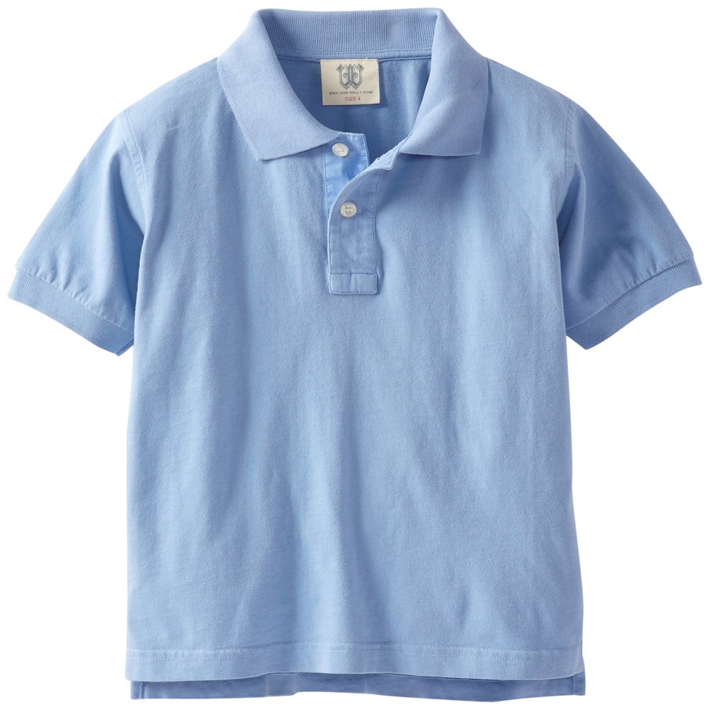 Wes & Willy Little Boys' Short Sleeve Jersey Polo, Cayman, 6
