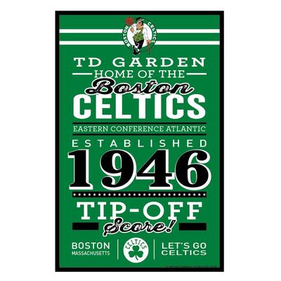 WinCraft NBA Boston Celtics SignWood Established Design, Team Color, 11x17