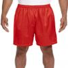 A4 Adult 7" Lined Tricot Mesh Shorts>3XL Scarlet Red N5293