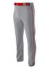 A4 Mens Pro-Style Open Bottom Baseball Pant, 3XL, Grey/Scarlet view 1