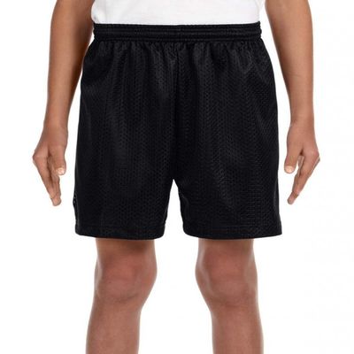A4 Youth Six Inch Inseam Mesh Short NB5301 Black L