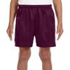 A4 Youth Six Inch Inseam Mesh Short NB5301 Maroon L view 1
