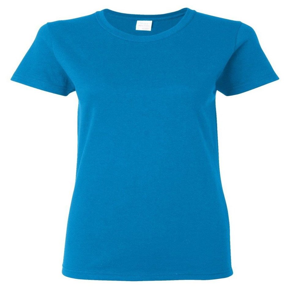 5000L Gildan Missy Fit Heavy Cotton T-Shirt - Heather Sapphire (50/50) - Large