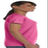 5000L Gildan Missy Fit Heavy Cotton T-Shirt - Heather Sapphire (50/50) - Large view 3