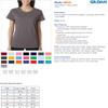 5000L Gildan Missy Fit Heavy Cotton T-Shirt - Heather Sapphire (50/50) - Large view 4