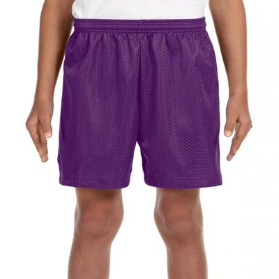 A4 Youth Six Inch Inseam Mesh Short NB5301 Purple M