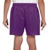 A4 Youth 6" Lined Tricot Mesh Shorts>XS Purple NB5301 view 2