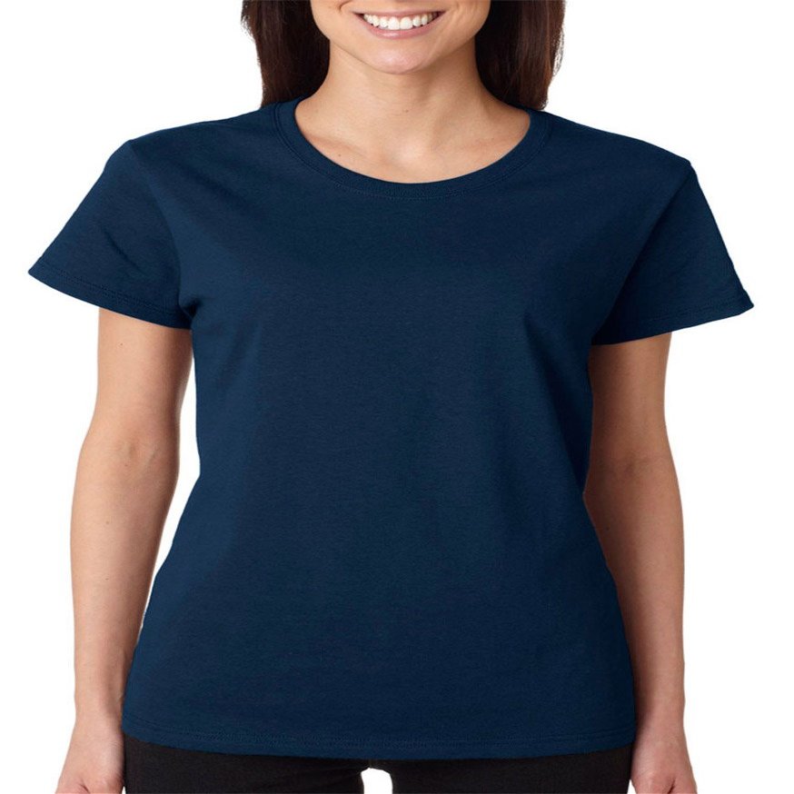 5000L Gildan Missy Fit Heavy Cotton T-Shirt - Navy - Small