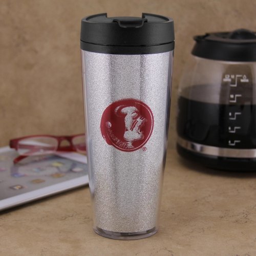 NORTHWEST The Company NCAA Florida State Seminoles Glitter Travel Tumbler, 20-Ounce