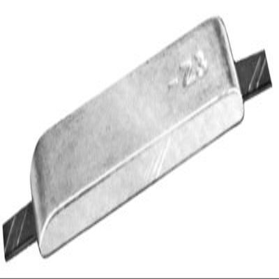 CMP GLOBAL UNLIMITED Commercial Semi-Streamlined Anodes - Zinc, alu plate w/alu straps 3x12x1-1/4in