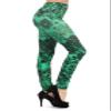 Women Bandana Frame Collage Printed Seamless Fashion Leggings (one Size, Green) view 2