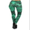 Women Bandana Frame Collage Printed Seamless Fashion Leggings (one Size, Green) view 3