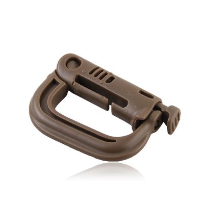 Apollo23 - 4 PCS GRIMLOC ARMY LOCKING D-RING GhillieTEX IR CAMPING TRAVEL TACTICAL COYOTE, Color: Tan