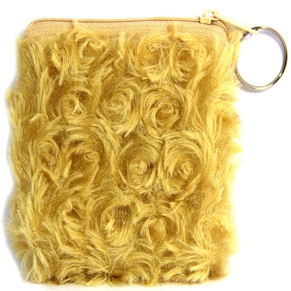 Small Purses, Key Chains, Handmade, Yellow (5241)