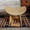BLUECONY Meditation Bench IKUKO Original, Portable Version with Bag, Locally Handmade Yoga Exercise Wooden Kneeling Ergonomic Seiza Seat - Dark Walnut, Standard Height (7" or 18cm) view 2