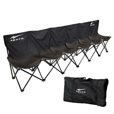 AGORA 6 Seat Folding Bench for Sports Events, Camping, & More - Includes Carrying Bag