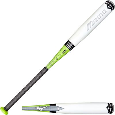Mizuno Whiteout Fastpitch Bat, Black/Optic, 30-Inch/17.5-Ounce