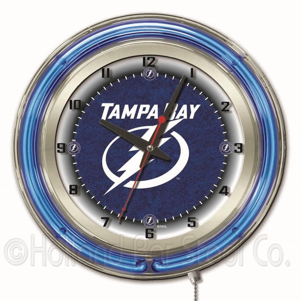 HBS Tampa Bay Lightning 19" Double Neon Wall Clock