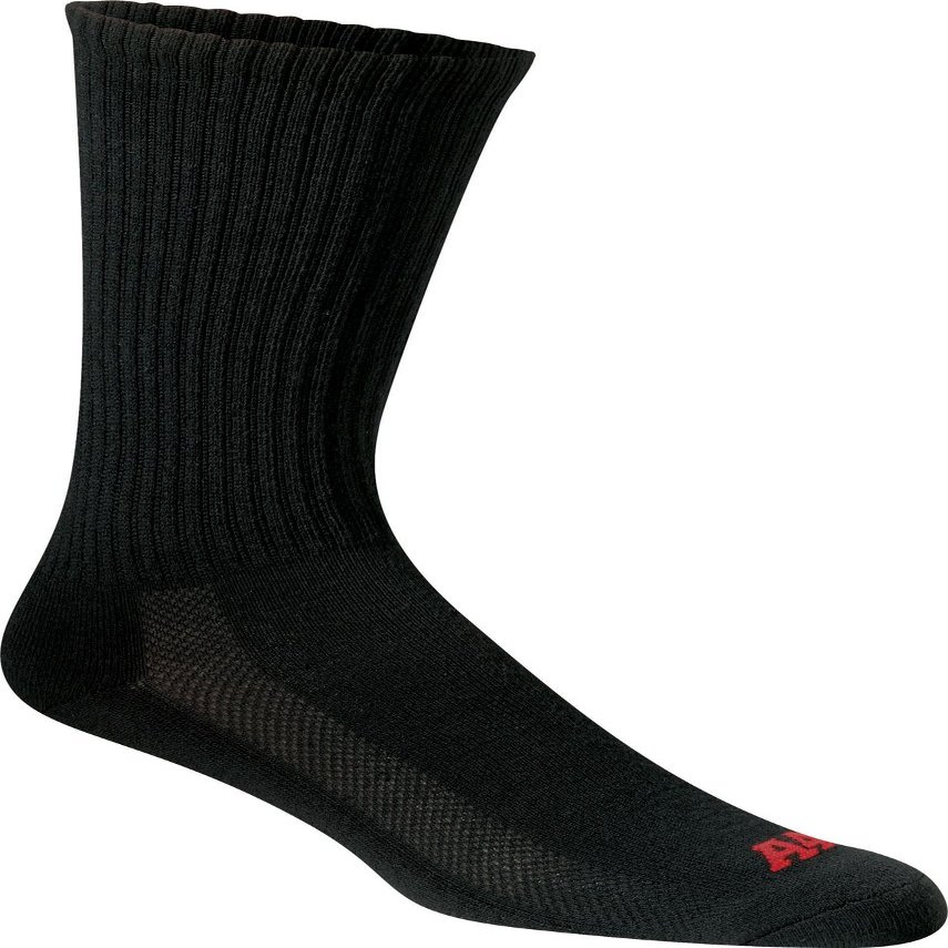 A4 Mens Performance Crew Socks, Medium, Black