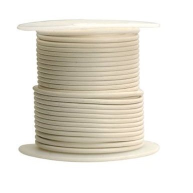 10 AWG Tinned Marine Primary Wire, White, 1000 Feet