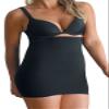 Carnival Women's Seamless High Waist Skirt, Black, Medium view 1