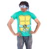 Teenage Mutant Ninja Turtles TMNT Leonardo Costume Green T-shirt with Blue Eye Mask (Adult XX-Large) view 1