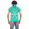 Teenage Mutant Ninja Turtles TMNT Leonardo Costume Green T-shirt with Blue Eye Mask (Adult XX-Large) view 2